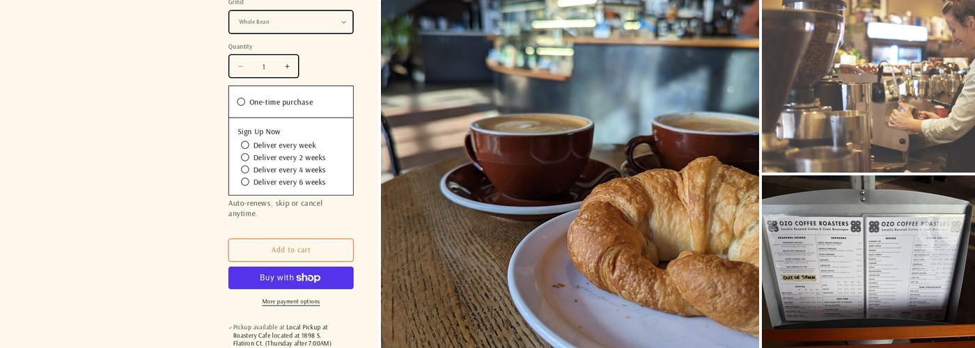 OZO Coffee | Longmont Menu