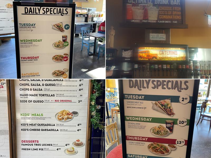 Cafe Rio Fresh Modern Mexican Menu