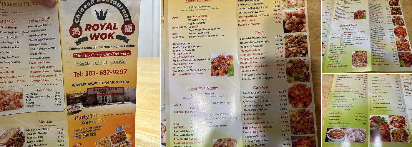 Royal Wok Menu