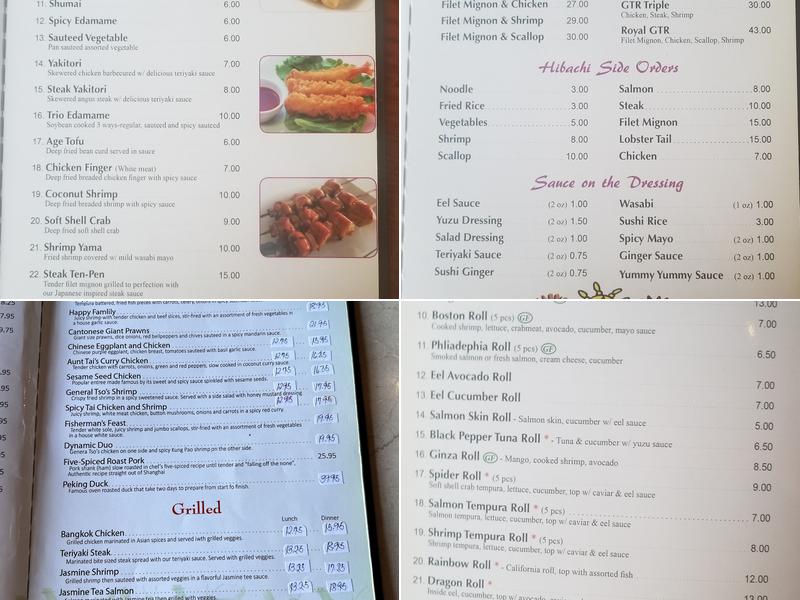Mt. Fuji Hibachi & Sushi Menu