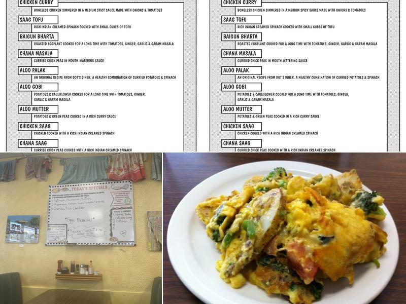Dot's Diner Menu