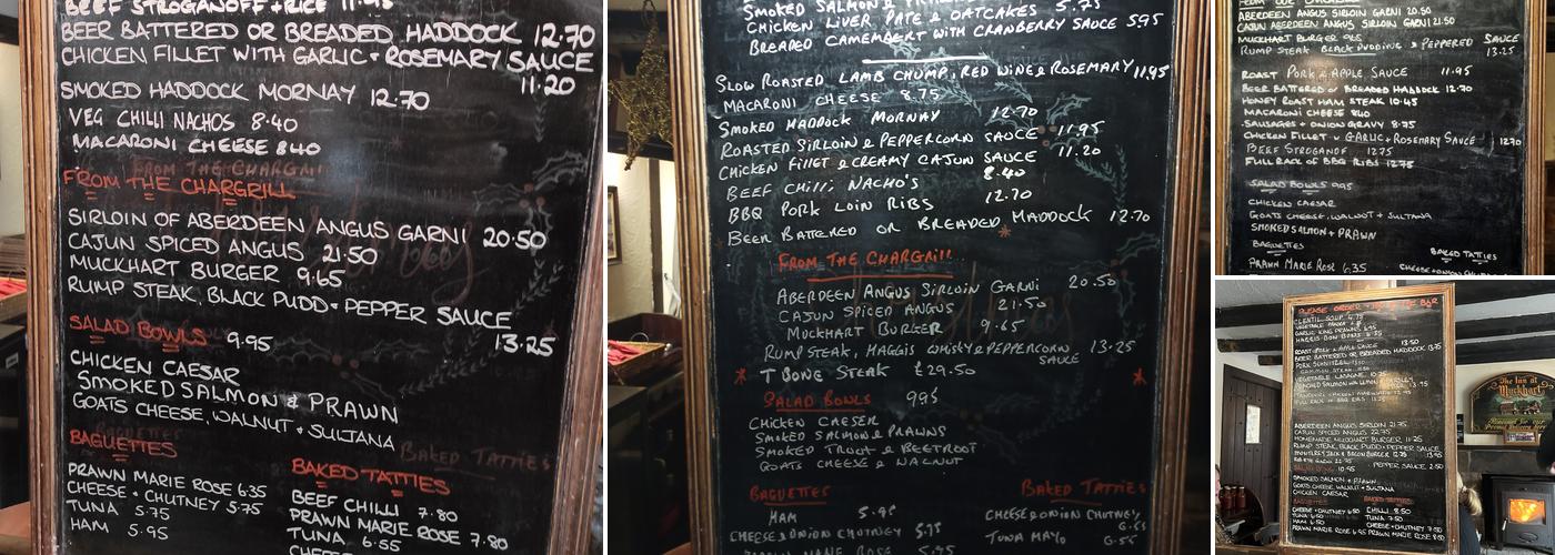 The Inn at Muckhart Menu