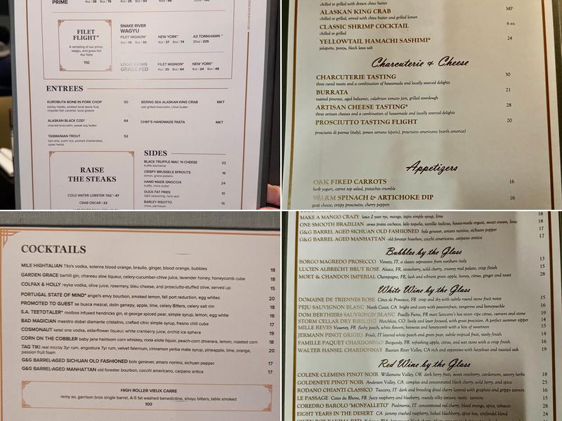 Guard and Grace - Denver Menu