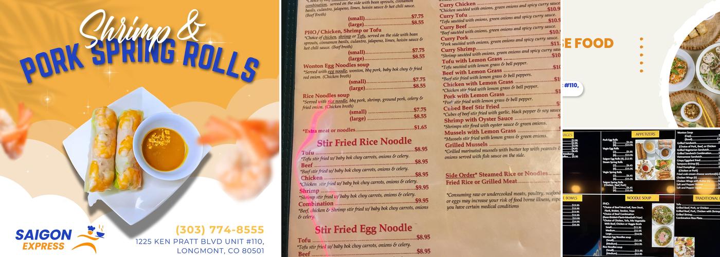 Saigon Express Menu