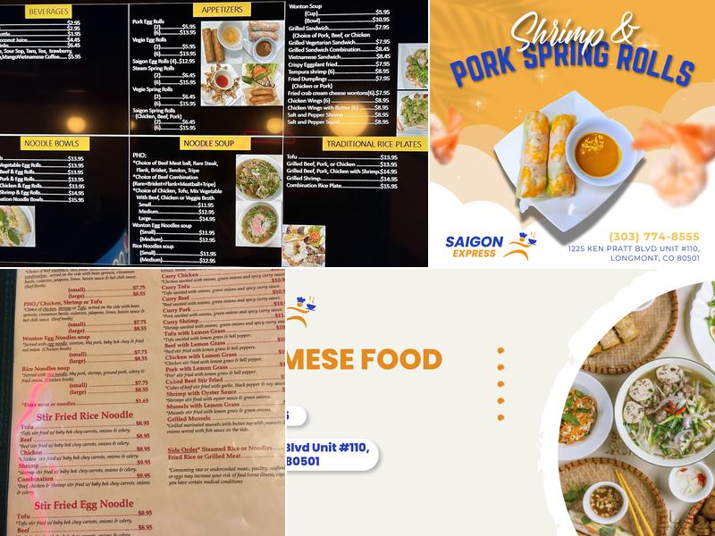 Saigon Express Menu