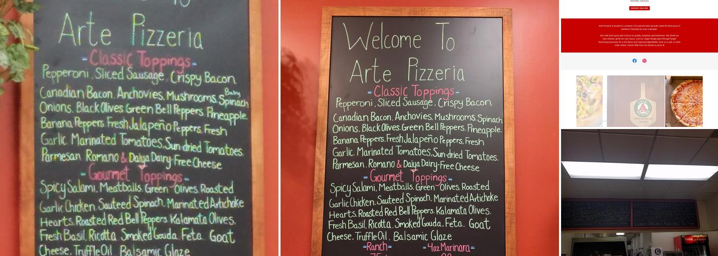 Arte Pizzeria Menu