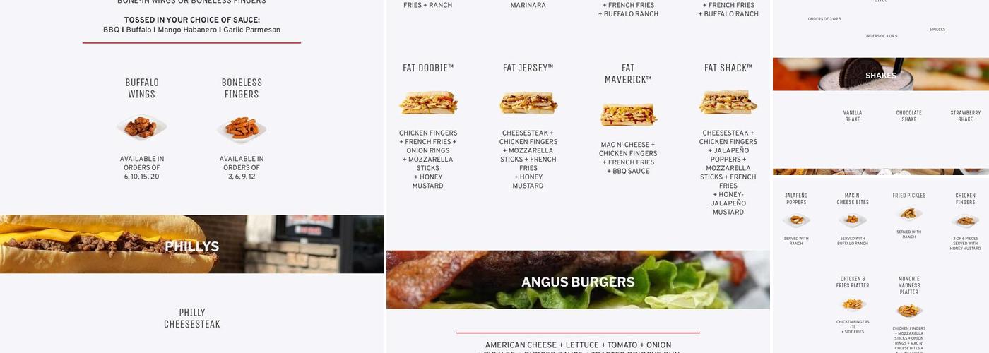 Fat Shack Menu
