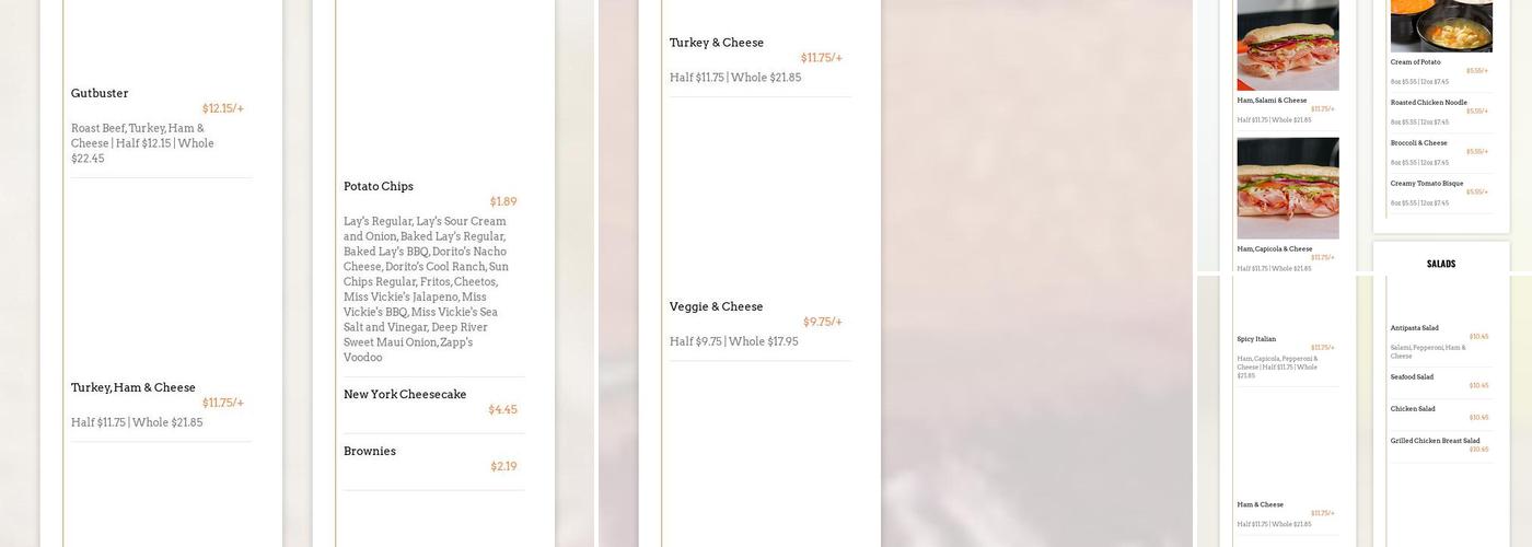 Obee's Menu