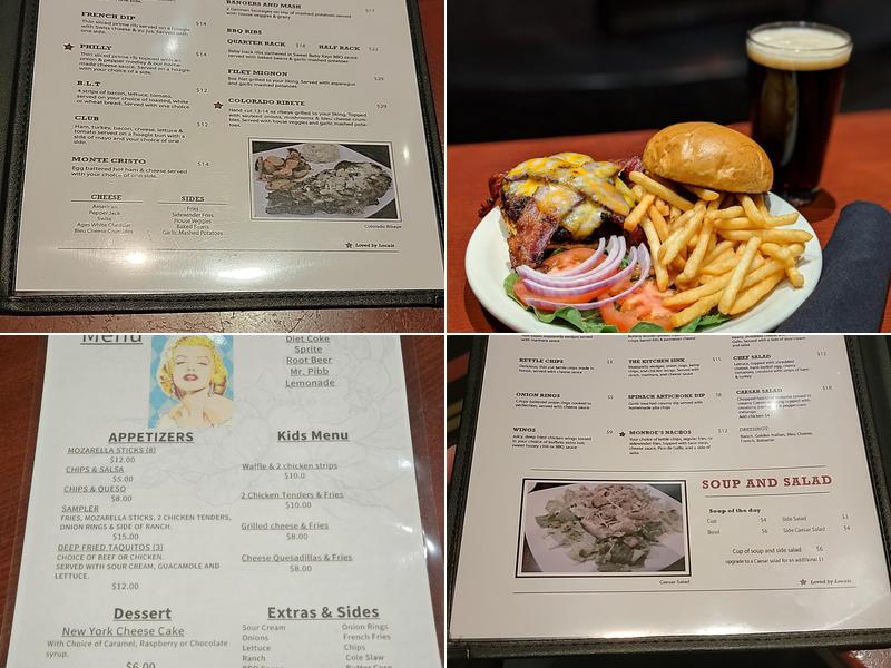Monroe's Lounge Menu