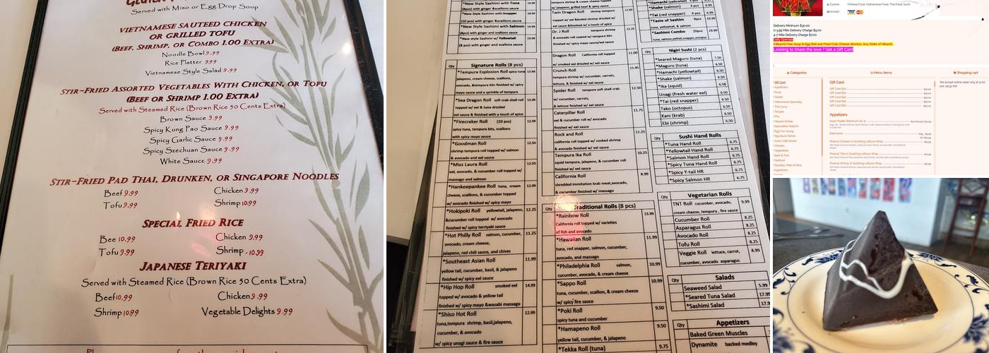 Asian Cafe & Grill Menu