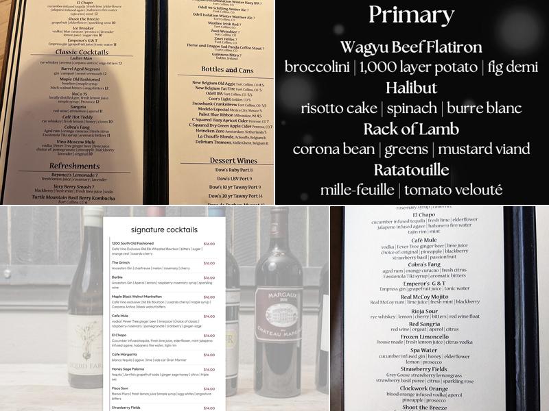 Cafe Vino Menu