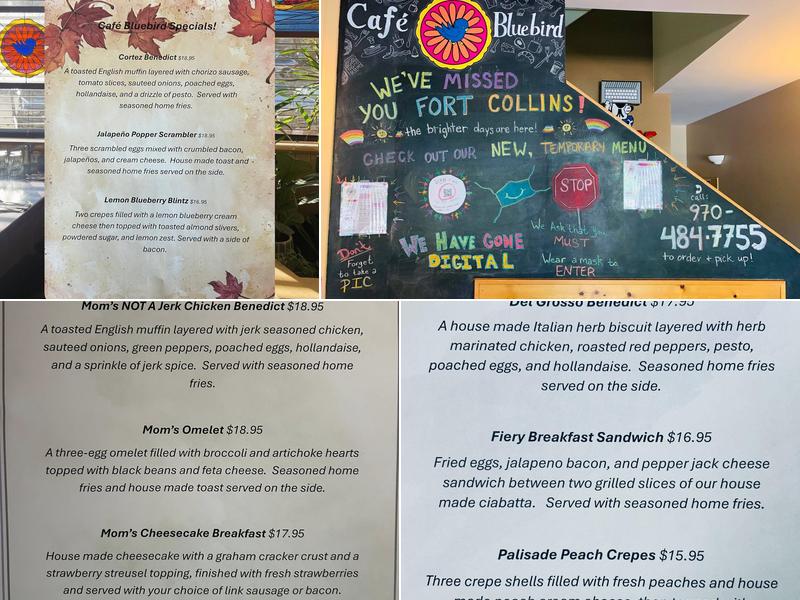 Cafe Bluebird Menu
