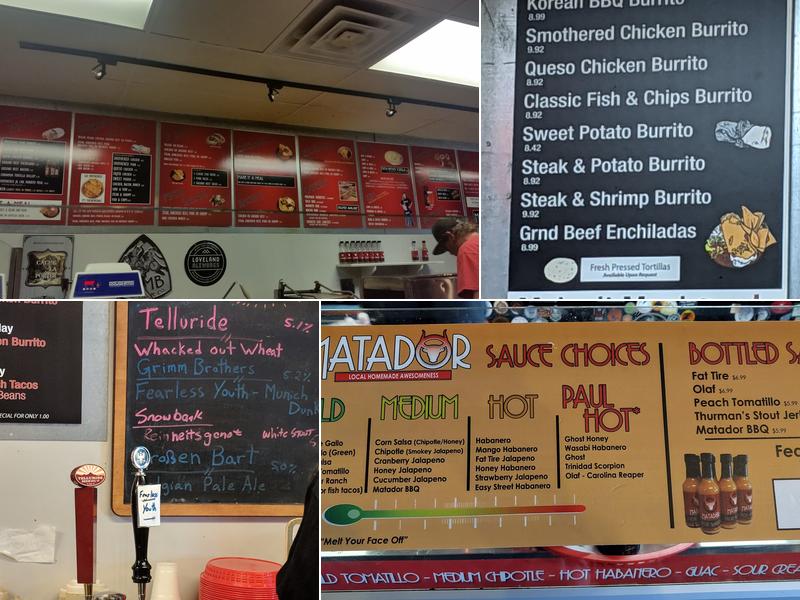 Matador Mexican Grill Menu