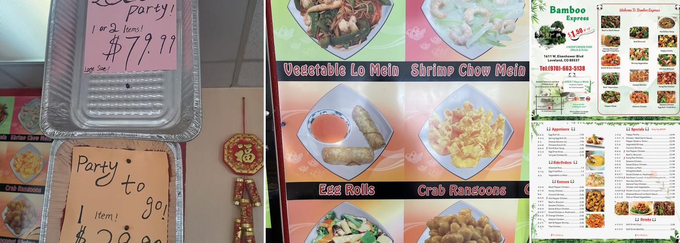 Bamboo Express Menu