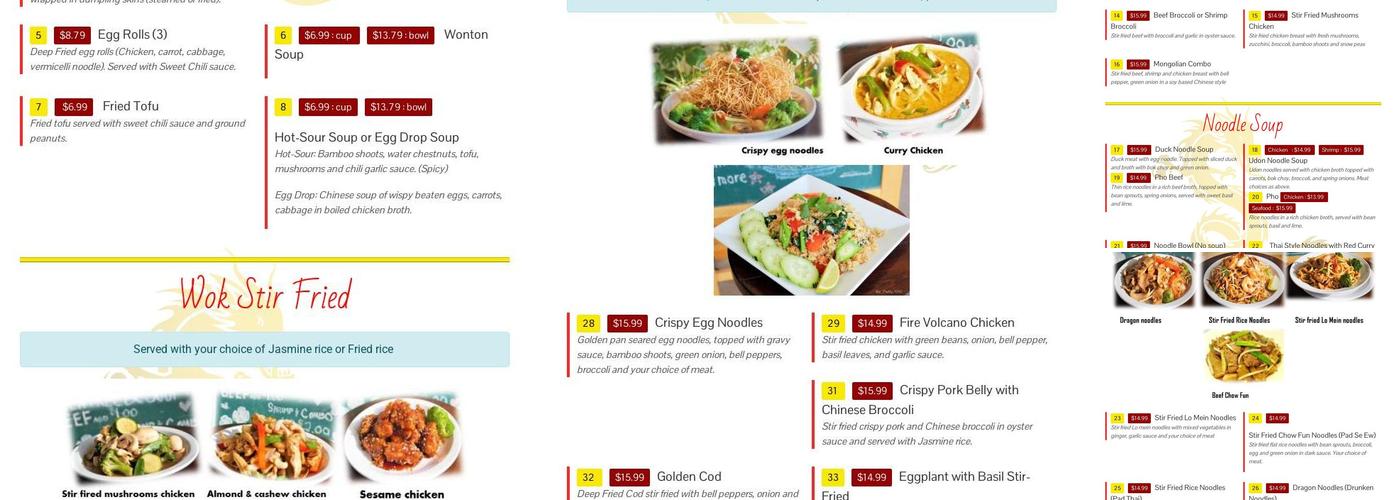 Dragon Lee Menu