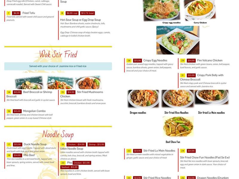 Dragon Lee Menu