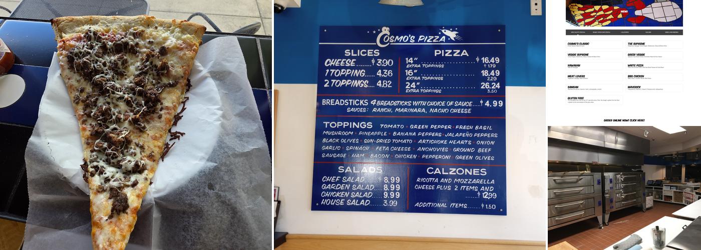 Cosmo’s Pizza Menu