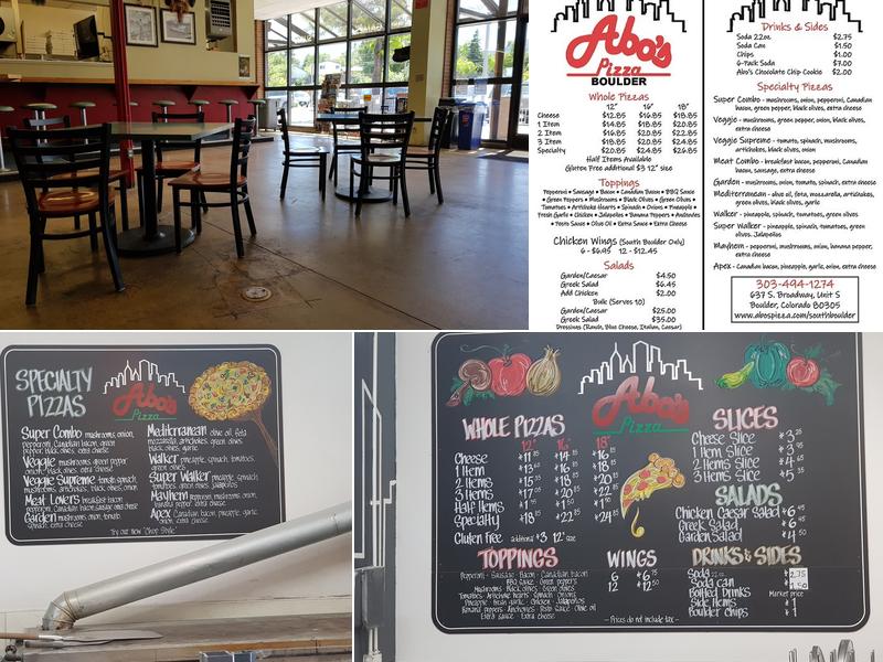 Abo's Pizza-Boulder Menu