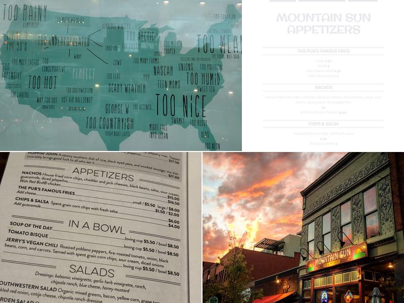 Mountain Sun Pub & Brewery Menu