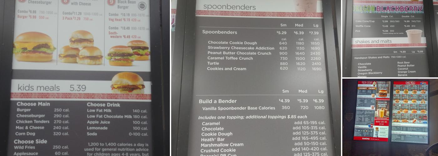 Good Times Burgers & Frozen Custard Menu