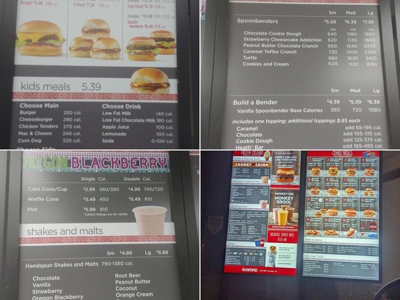 Good Times Burgers & Frozen Custard Menu