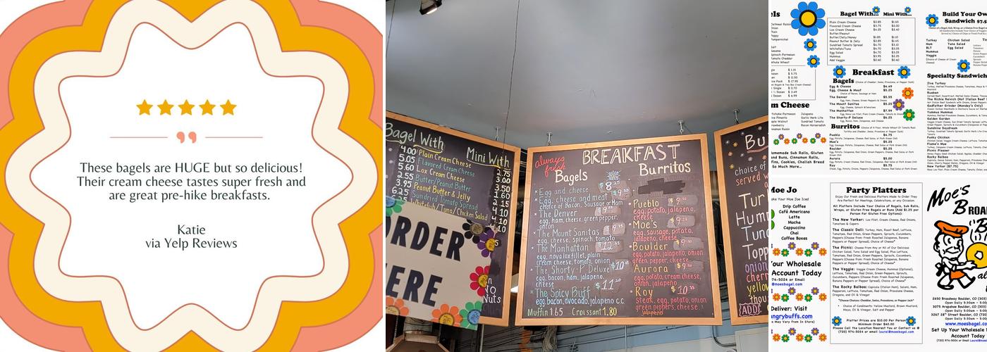 Moe's Broadway Bagel Menu
