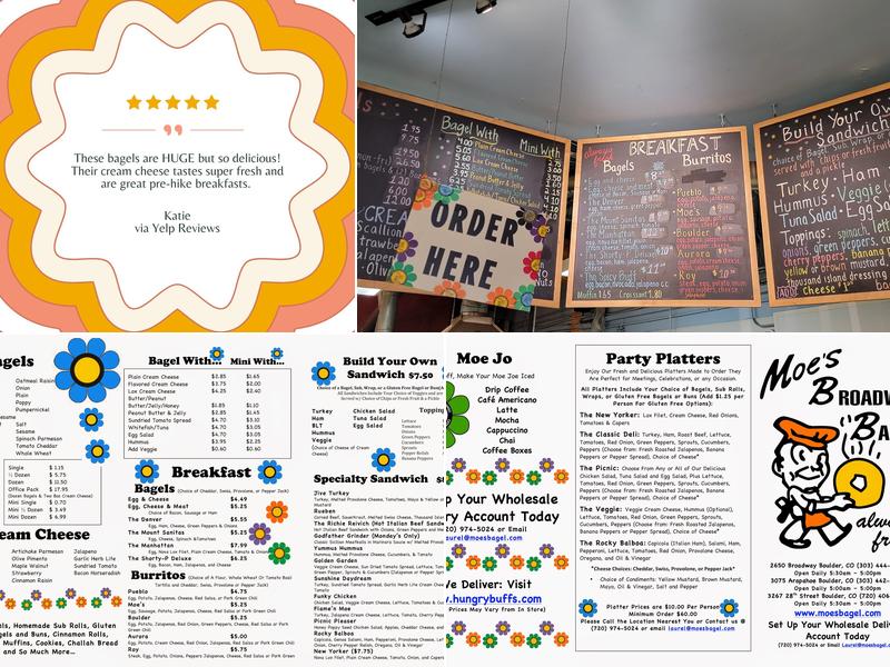 Moe's Broadway Bagel Menu