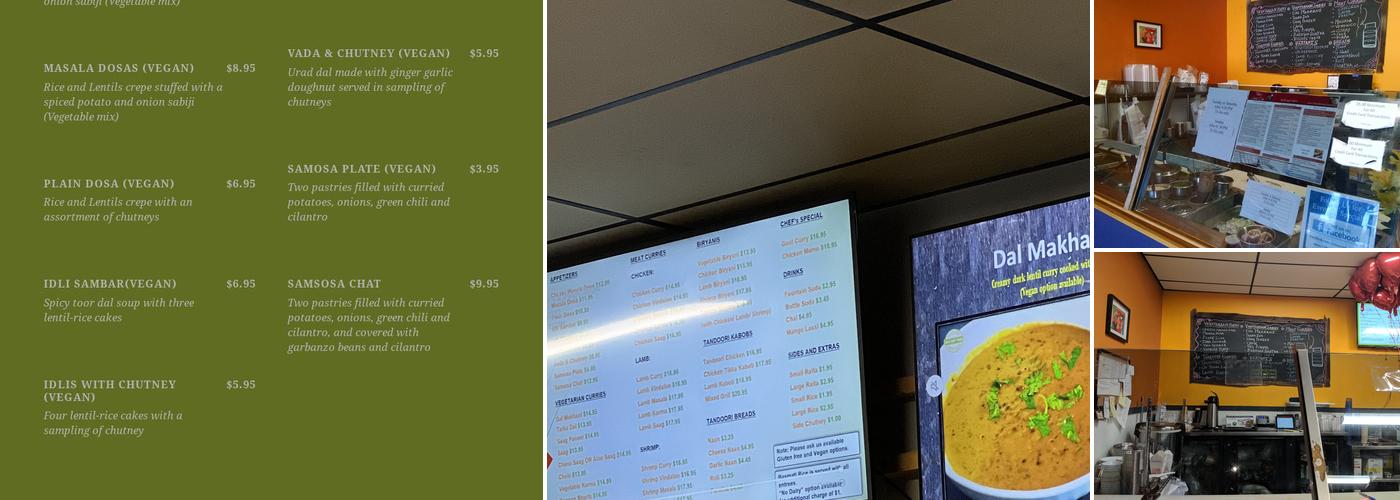 Tiffins India Café Boulder Menu