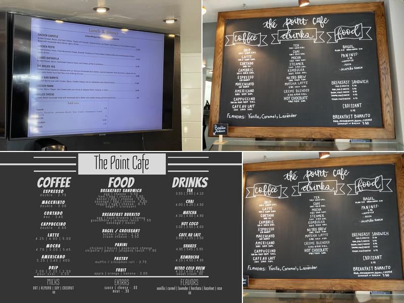 The Point Cafe Menu