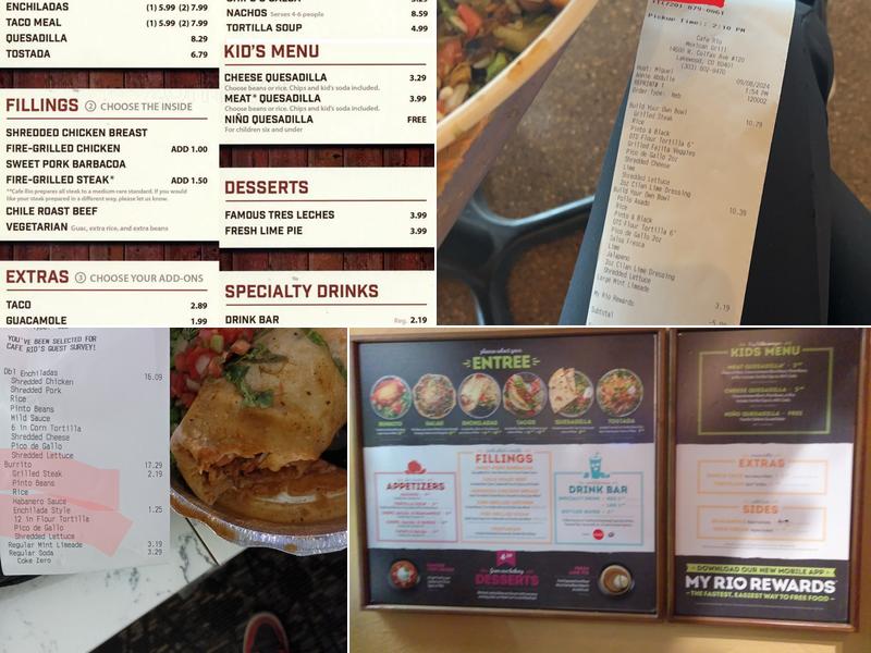 Cafe Rio Fresh Modern Mexican Menu