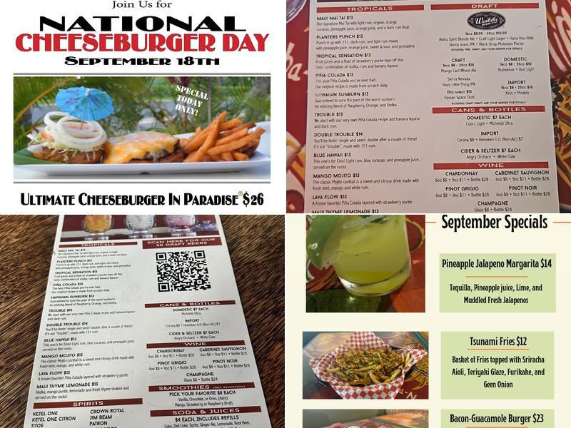 Cheeseburger In Paradise Menu