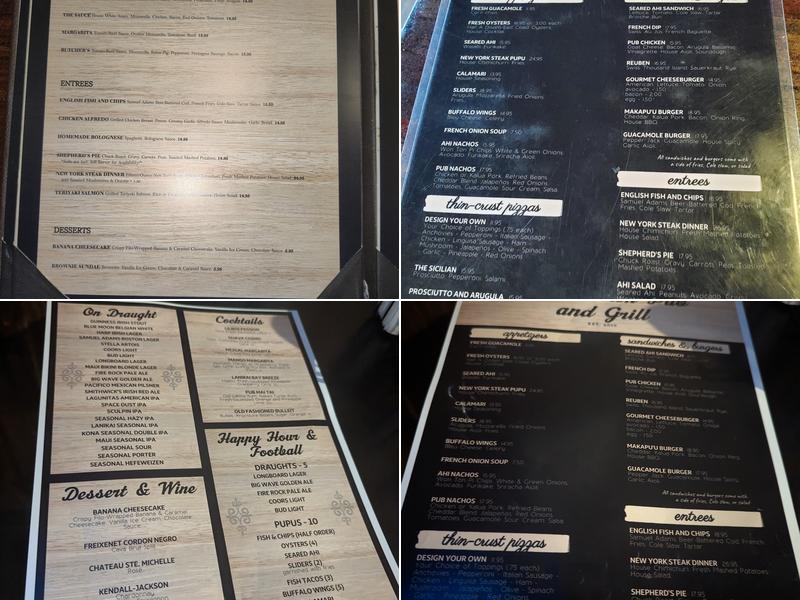 Kailua Town Pub and Grill Menu