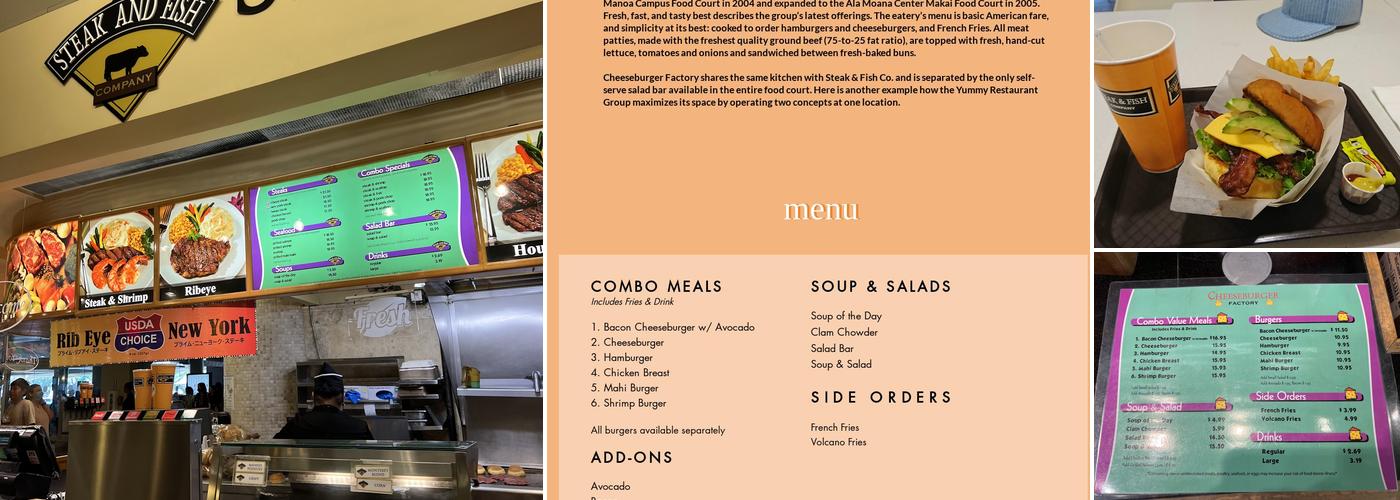 Cheeseburger Factory Menu