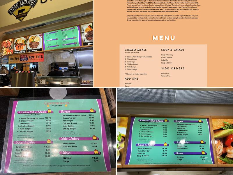 Cheeseburger Factory Menu