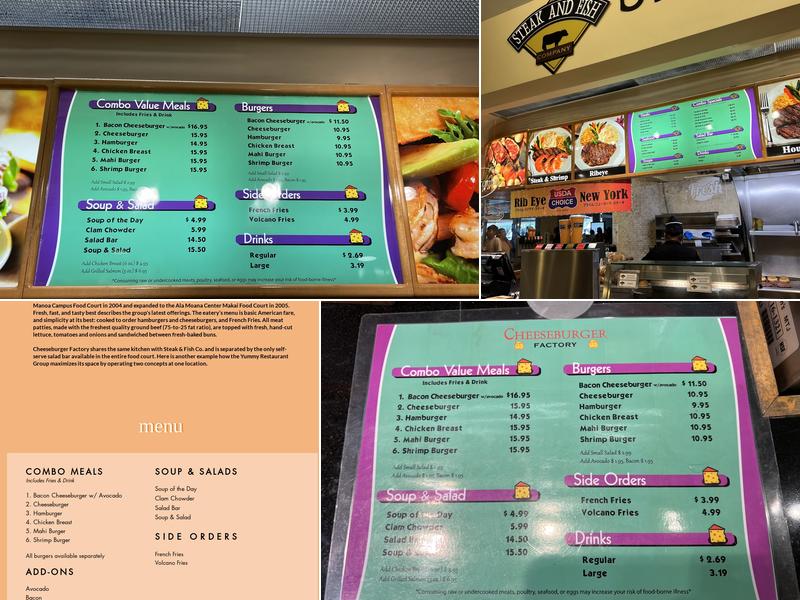 Cheeseburger Factory Menu