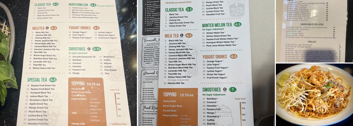 Phở Kitchen Bar & Grill Menu