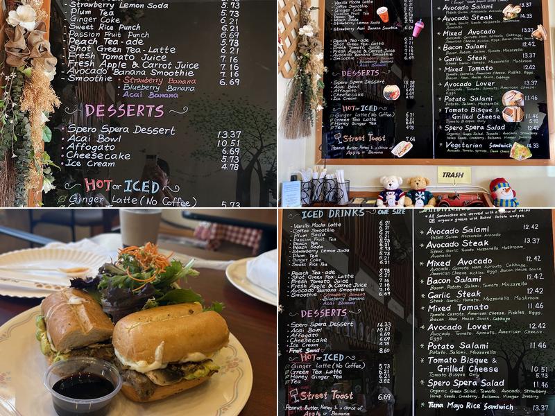 Spero Spera Menu