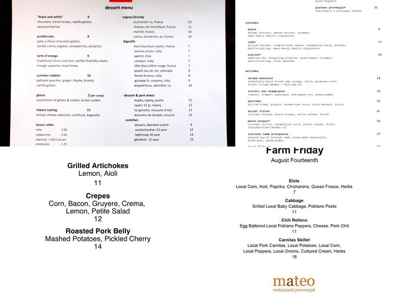 Mateo Menu