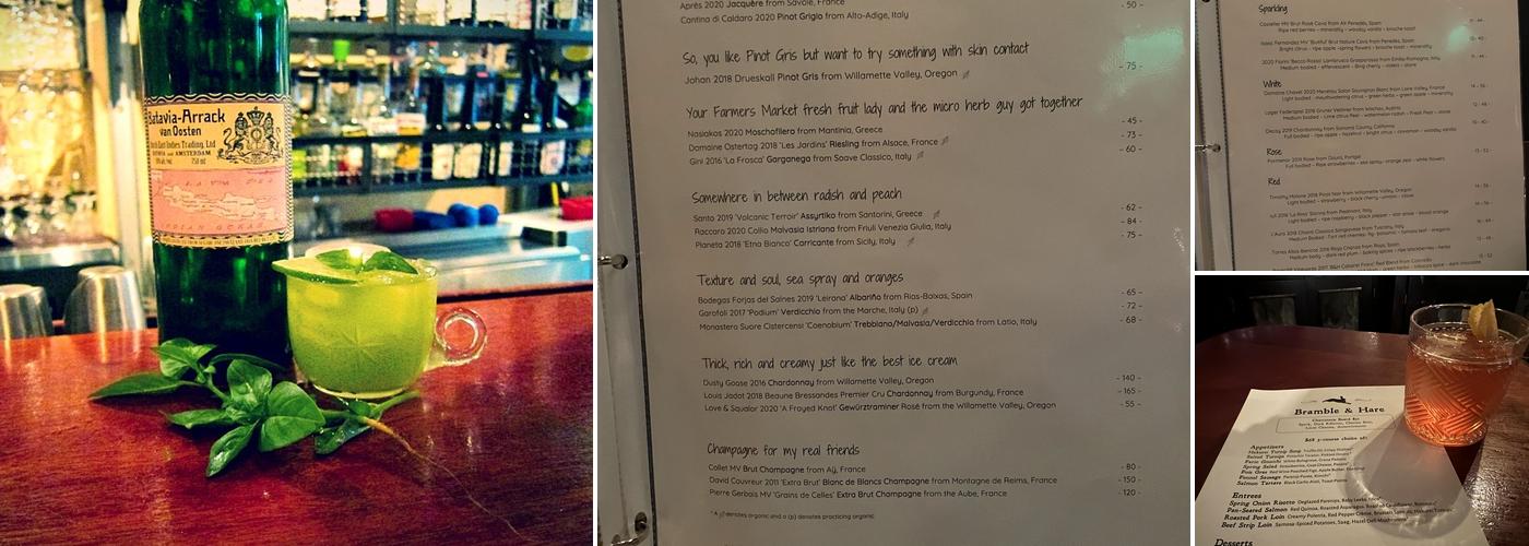 Bramble & Hare Menu