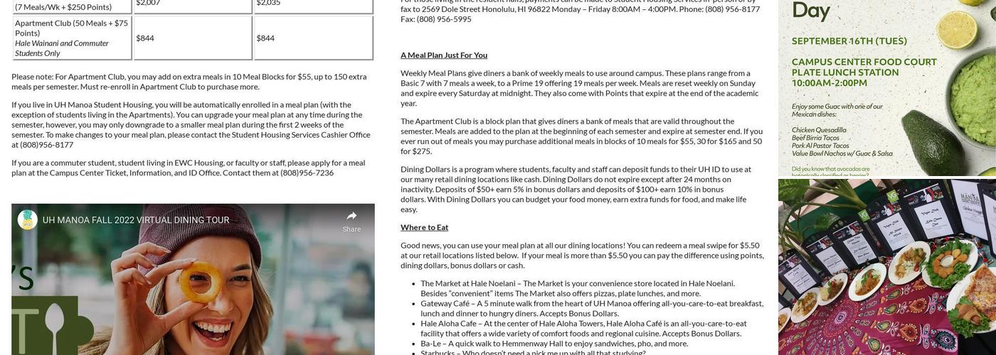 Hale Aloha Café Menu