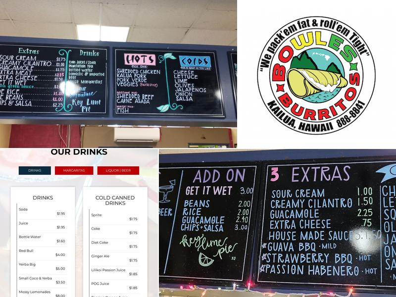 Bowles Burritos Menu