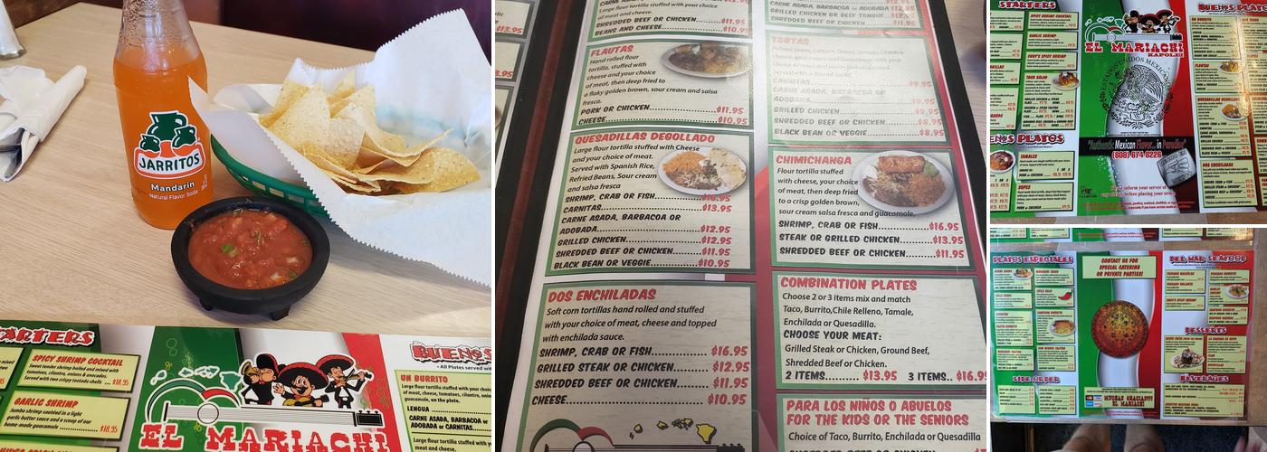 El Mariachi Menu