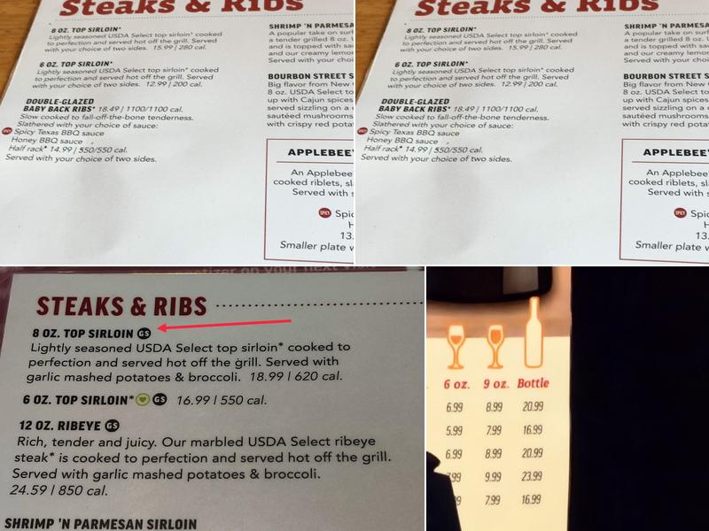 Applebee's Grill + Bar Menu