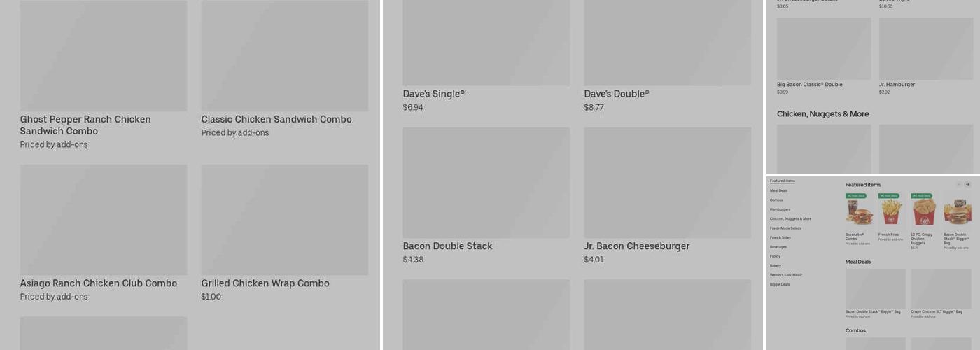 Wendy's Menu
