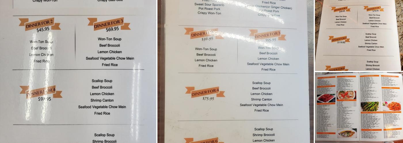 New Mui Kwai Chop Suey Menu