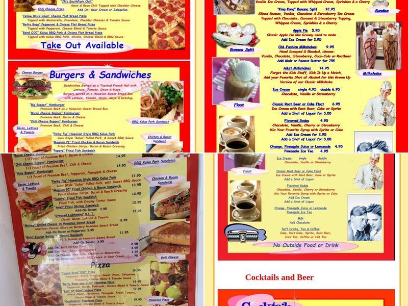 Rock Island Cafe Menu