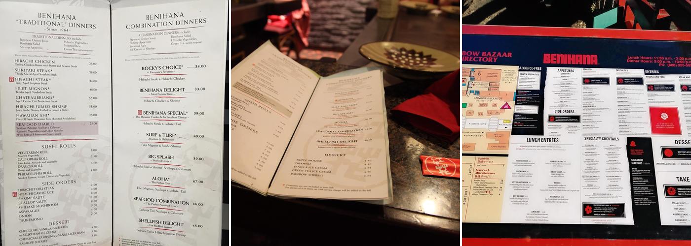 Benihana Menu