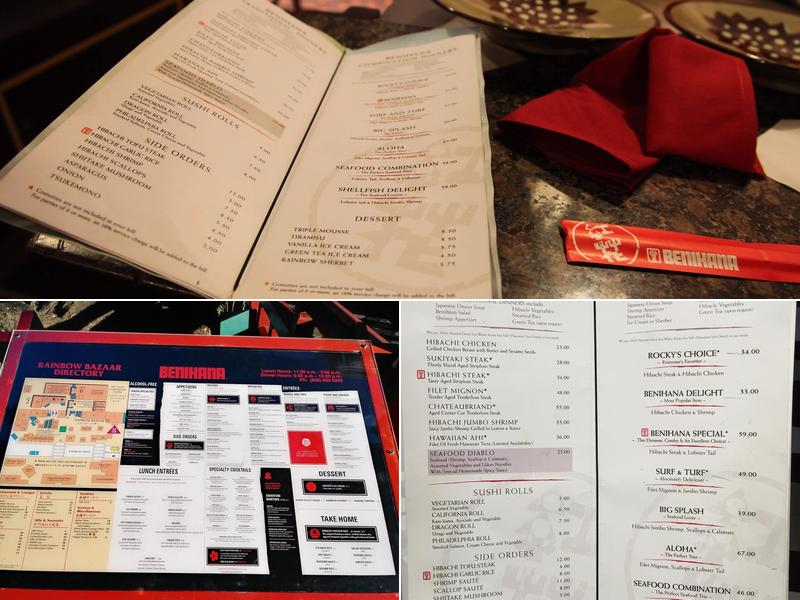 Benihana Menu