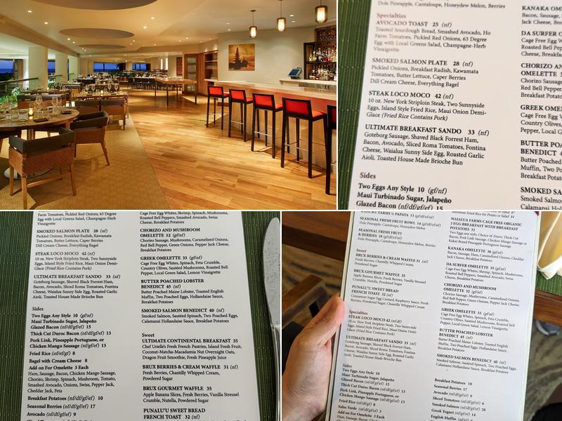 Bali Oceanfront Menu