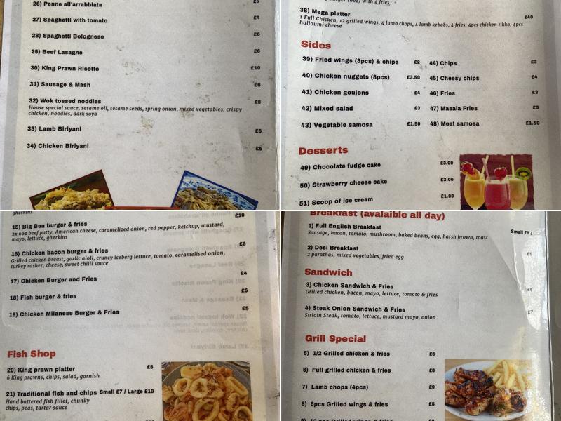 General Havelock Ilford Menu